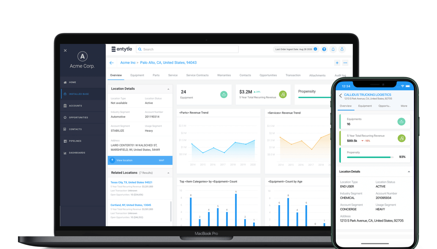 Data Unification Complete visibility across your entire Installed Base