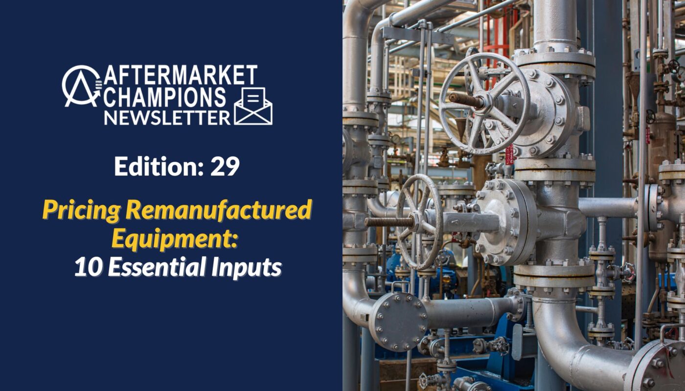 Pricing remanufactured equipment